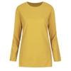 Shop   Women Loose FiT Slub Round Long Sleeve T shirT Brown Dai Wsh 1009
