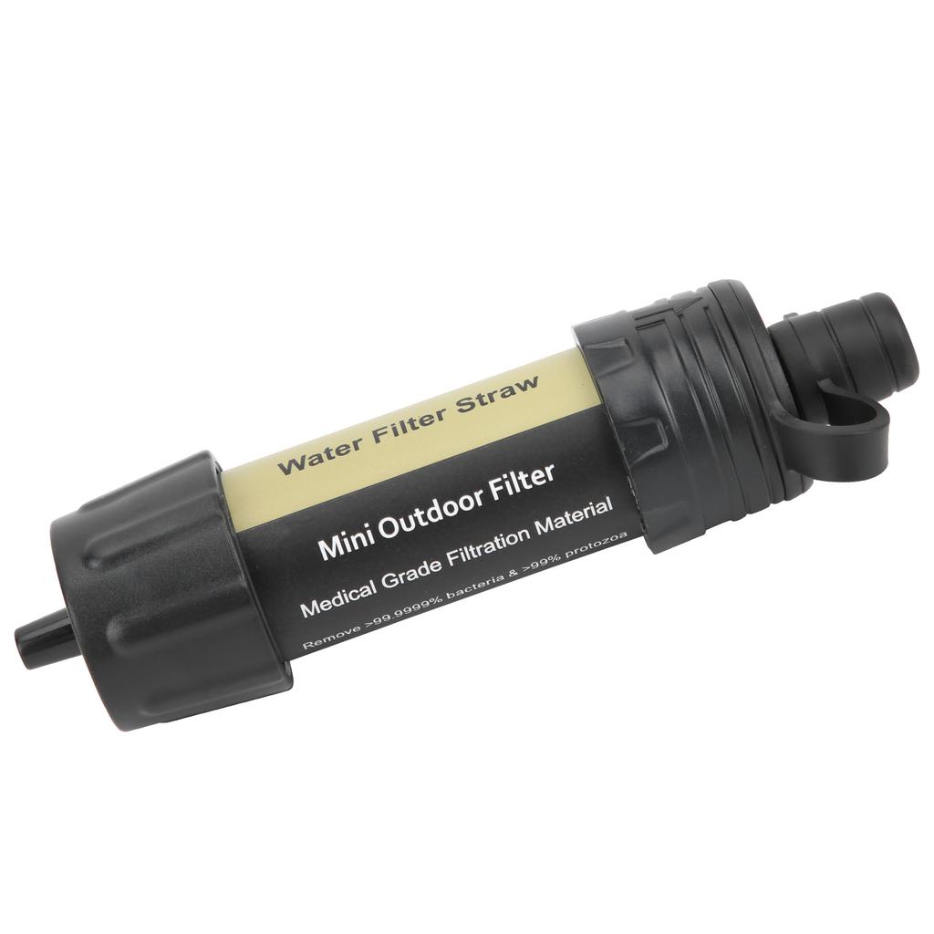 Outdoor Water Filter Straw with Bag Kit Mini Water Purifier for Camping Hiking EmergencyAll Black