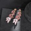 Exquisite Leaf-shaped Fashion Earrings  Forest-style Sweettrendy Earrings  Super Sparkling Elegant Earrings