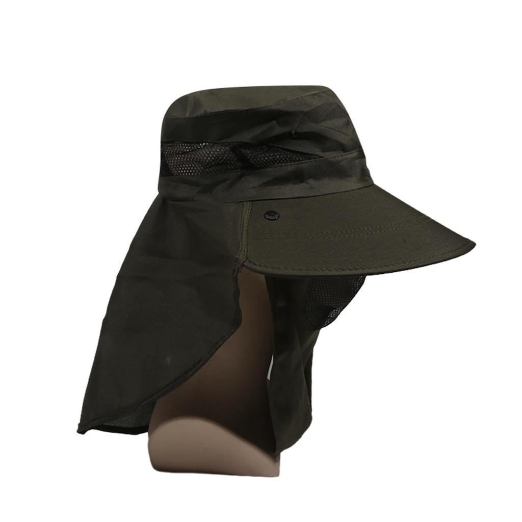 Summer Sun Hats UV Protection Outdoor Hunting Fishing Cap for Men Women Hiking Camping Visor Bucket Hat Neck Flap Fisherman Hat