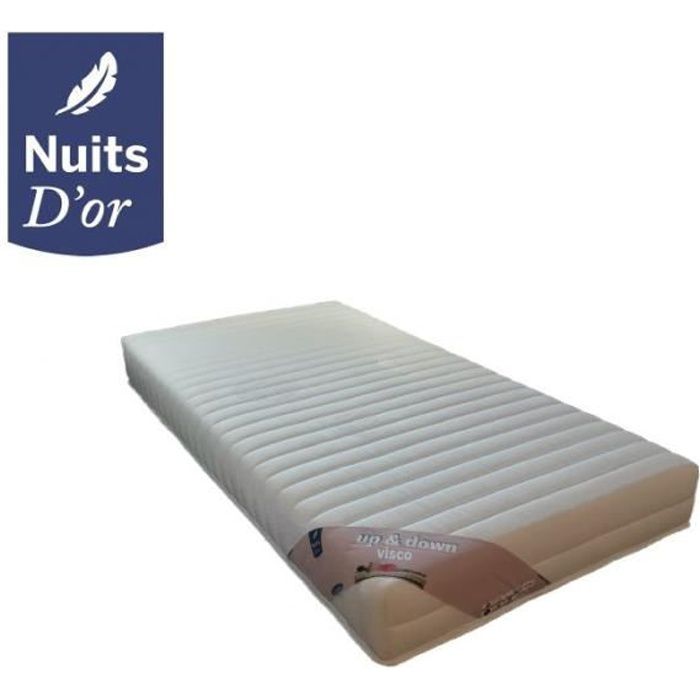 Up&Down Visco Matelas Ferme pour Sommier électrique ou mécanique - Mémoire de Forme 55 Kg/m3 - 20 Cm (80x200)