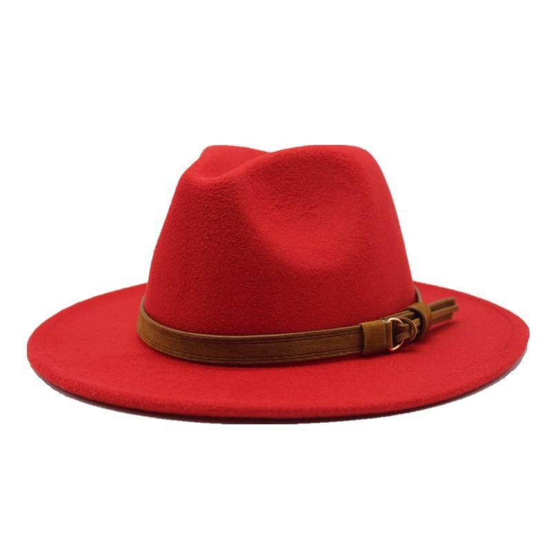 Filz-Fedora-Hut mit breiter Krempe für Sommer- und Herbst-Modebegeisterte