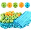 Kids 85PC Bead Assembling Tent, DIY Building Blocks Construction Game House, Indoor Outdoor Kids Tent