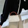 WTEMPO Einfache einfarbige Holzgriff Falten Wolke Kleine Handtaschen Mini Einzelne Schulter Umhängetaschen Handtaschen