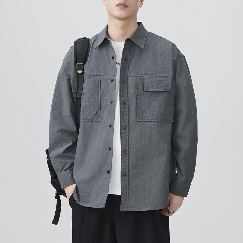 New Spring Japanese Retro Men's Loose Mountain Outdoor Style Casual American Shirt