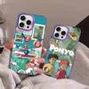Cute P-Ponyo Movie On The Cliff For IPhone 11 12 13 14 15 16 17 Pro Max Plus Colorful Black Matte Phone Cover