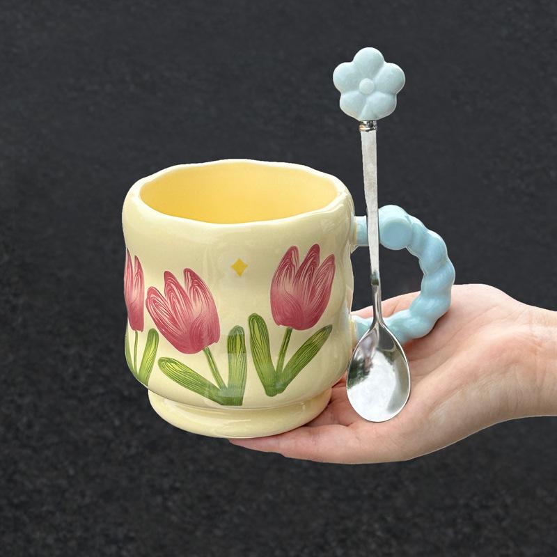 Hochwertige Tulpentassen, niedliche Keramiktassen, Geburtstagsgeschenke für Freundinnen und Freunde, praktische Souvenirs