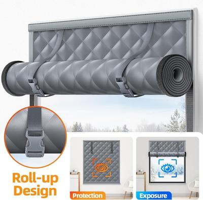 Window Insulation Kits for Winter Thermal Insulated Window Cover Insulated Curtain for Winter Window Blankets In Bedroom