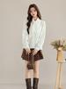 Elegant French Style White Long-Sleeved Women's Shirt - Early Autumn Chic, Slimming Design