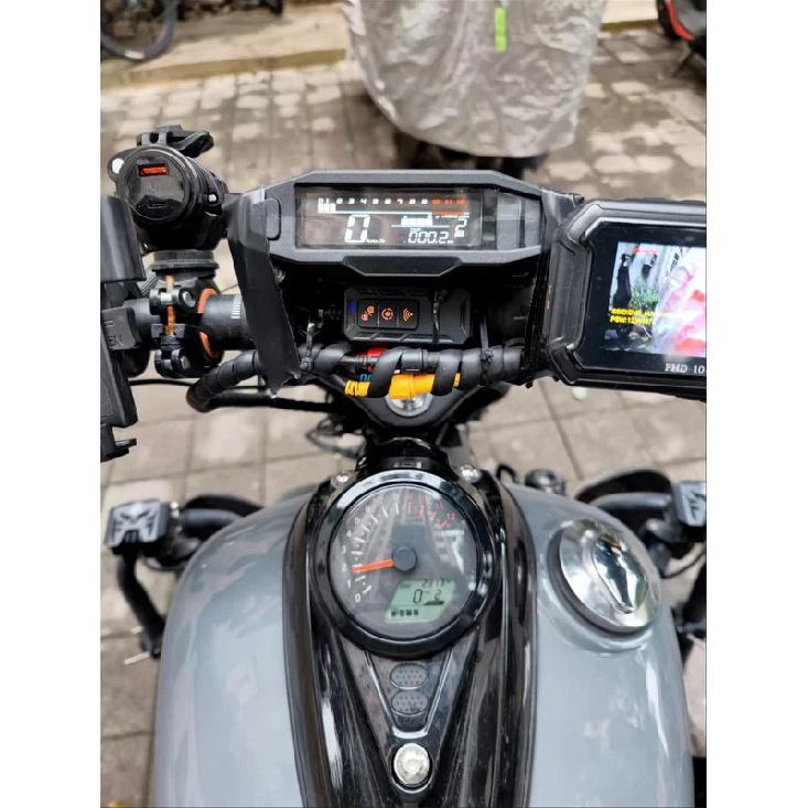 Universal Digital Motorcycle Meter with LCD Speedometer Odometer RPM Fuel Level And Turn Signal Light - Fits Most Motorcycles
