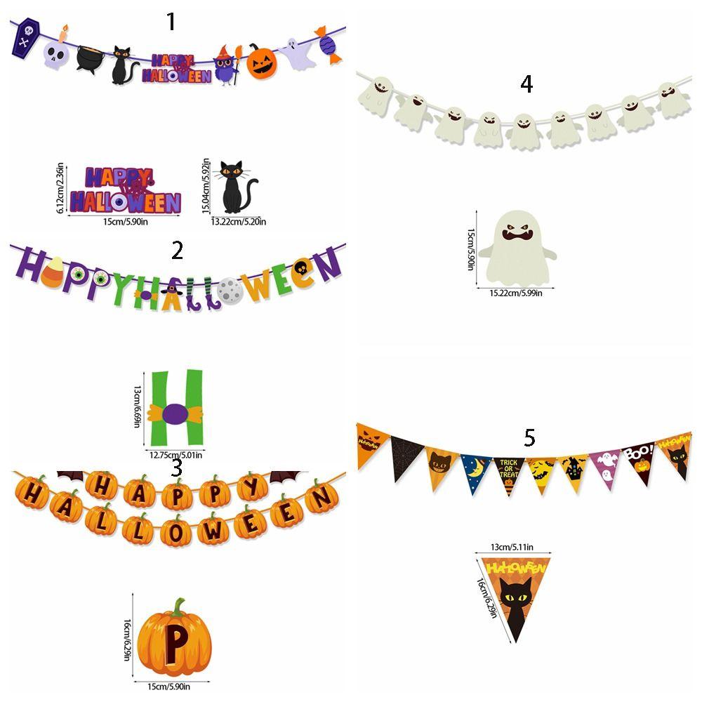 Pumpkin Halloween Birthday Flags Bat Ghost Decor Flag Funny Witch Pumpkin Pull Flags Halloween