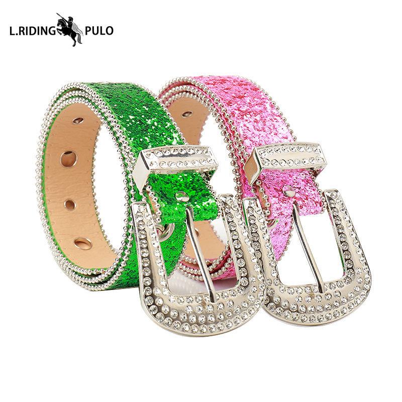 Sequin Belt Women's High-end Skirt Accessories Ladies Belt Fashionable Rhinestone Belt