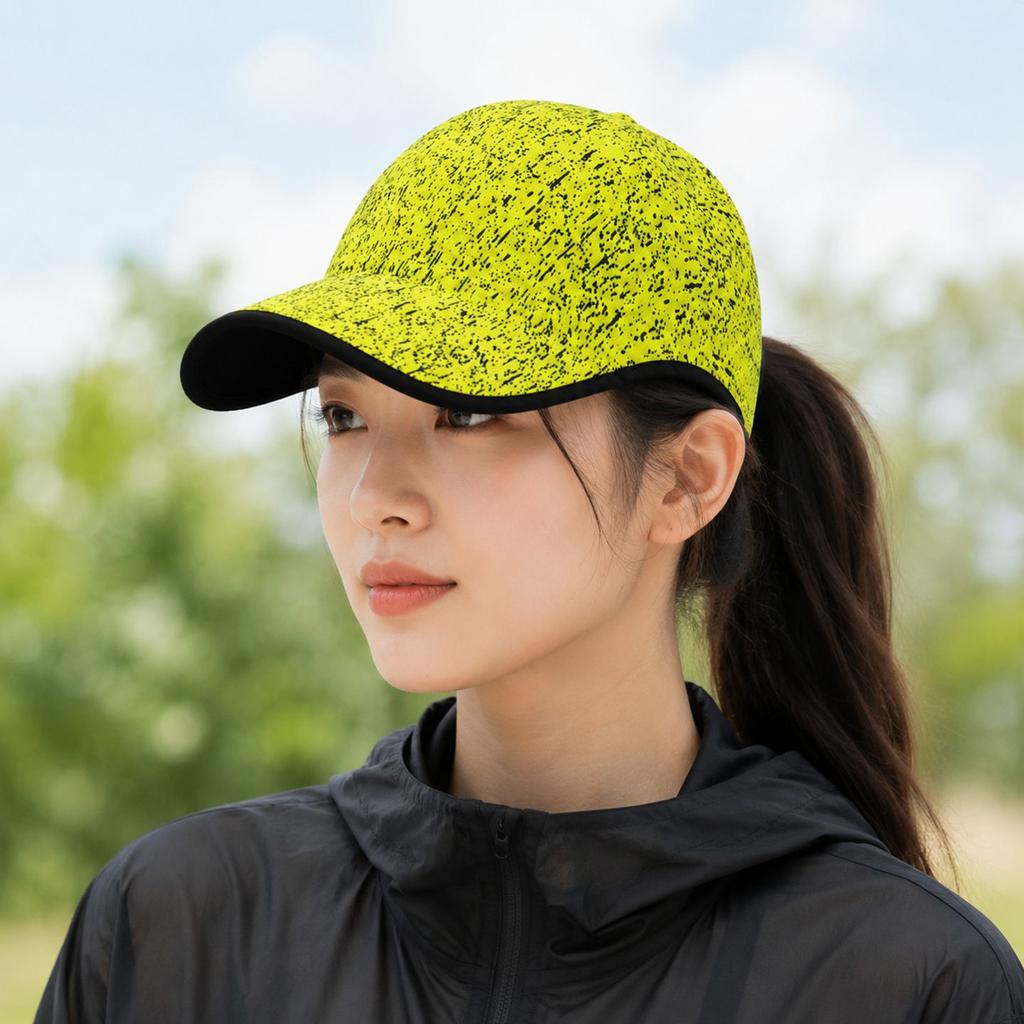 Summer seamless integrated baseball cap outdoor cycling sports cap women's light and breathable line printed baseball cap