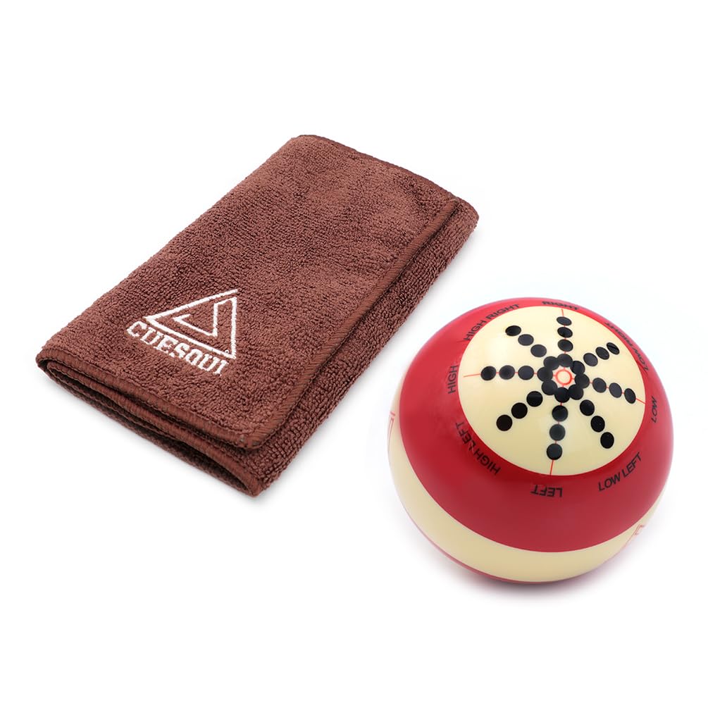 CUESOUL 6oz Remap 2 1/4 Resin Billiard Cue Ball for Training, Red (BC002)