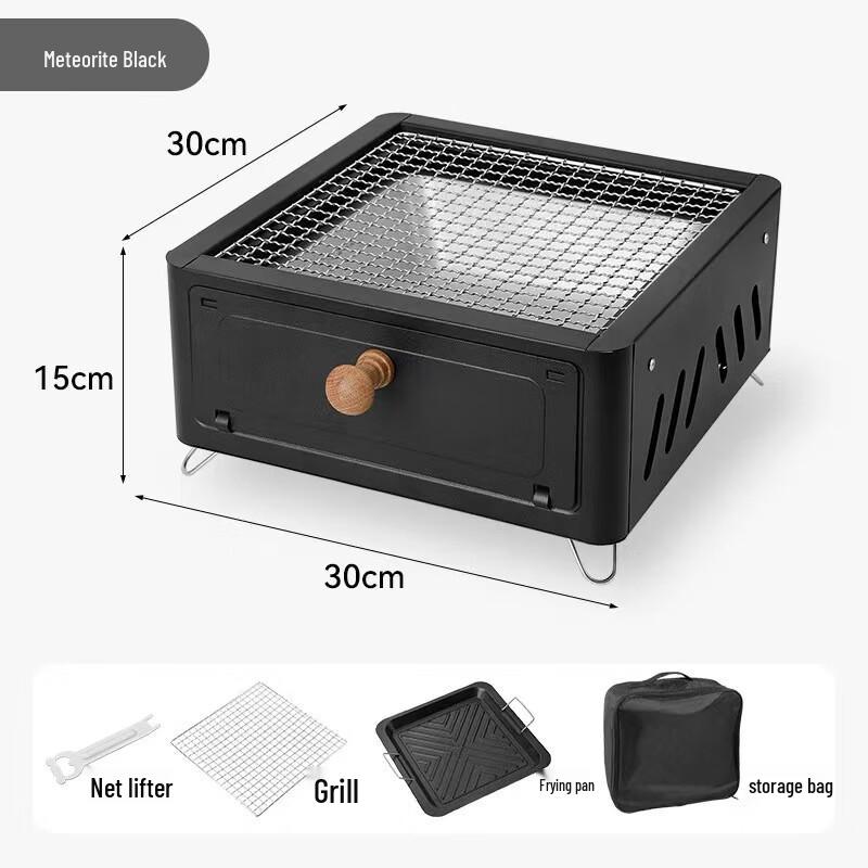 OEING Square Barbecue Grill & Tea Stove Set Standard