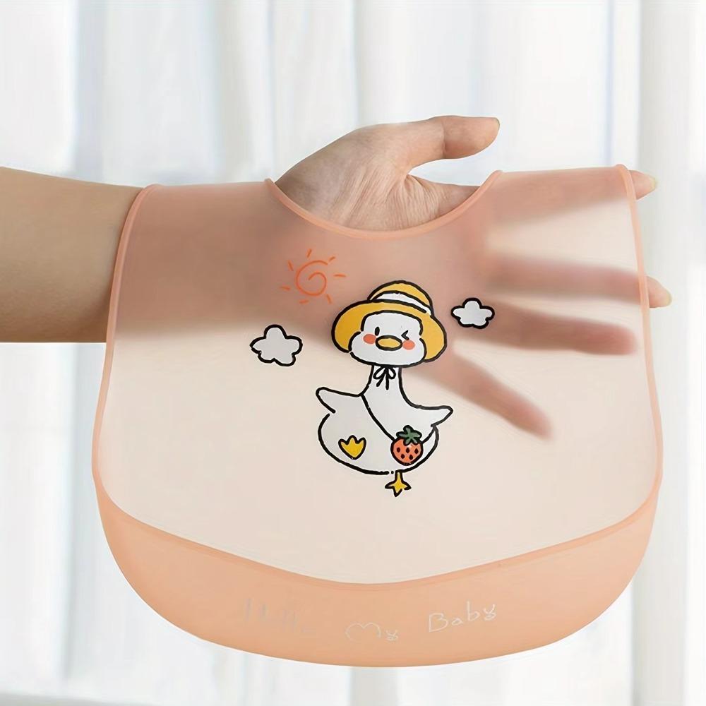 Cartoon Print Baby Feeding Bib Adjustable Neck Eating Protector Cute Baby Bibs