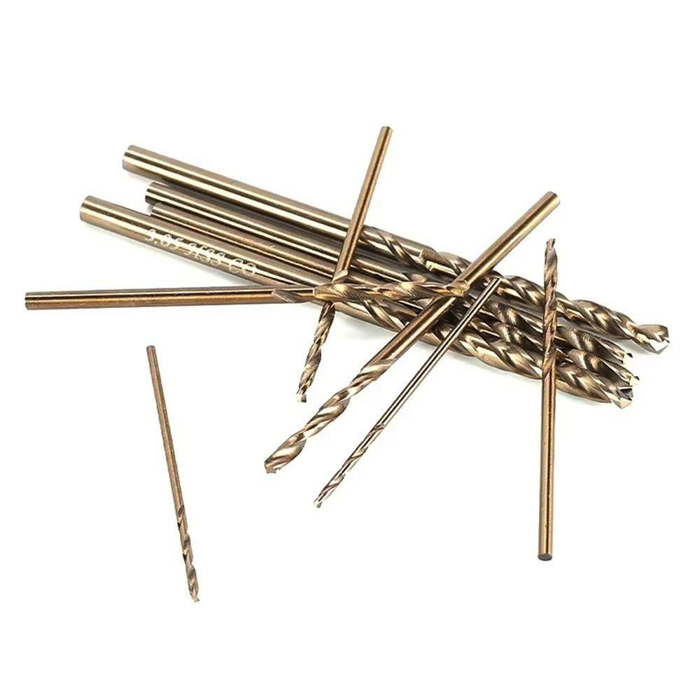 10Pcs High Speed Steel Cobalt Twist Drill Twist Drill Bits for Wood Plastic Metal Hole Punching