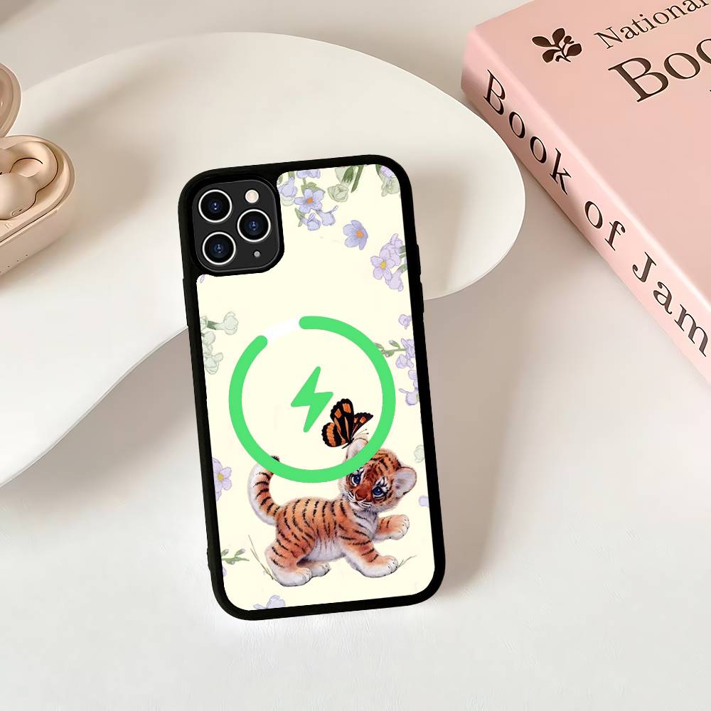 Wildflower Safari Babies Bear For Magsafe Phone Case For IPhone 17 Air 16 15 14 13 12 11 Pro Max Plus Shockproof Cover
