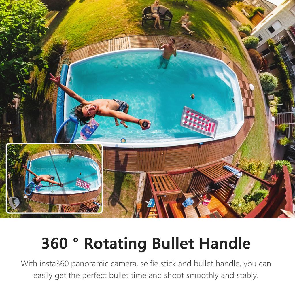Vamson Invisible Selfie Stick for Insta360 X3 Rotating Time Handheld Tripod for Insta 360 ONE X2 ONE RS GoPro Accessories 7