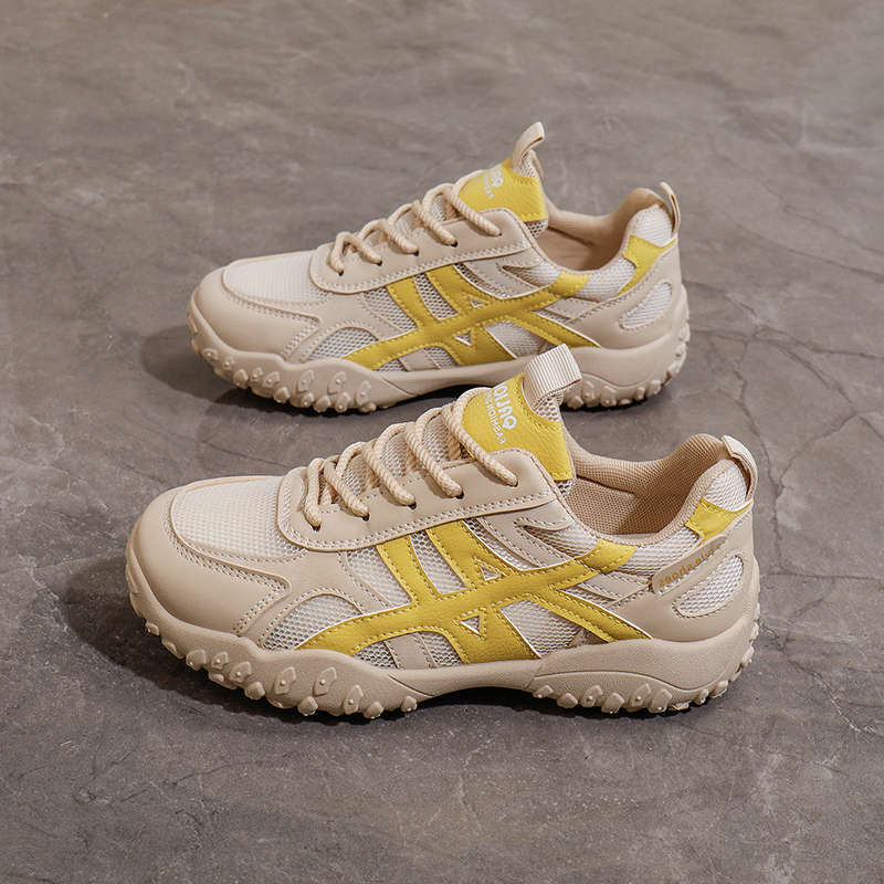 

Breathable mesh German training sports shoes women s spring and autumn new summer net shoes women s casual dad shoes women 40 бежевый