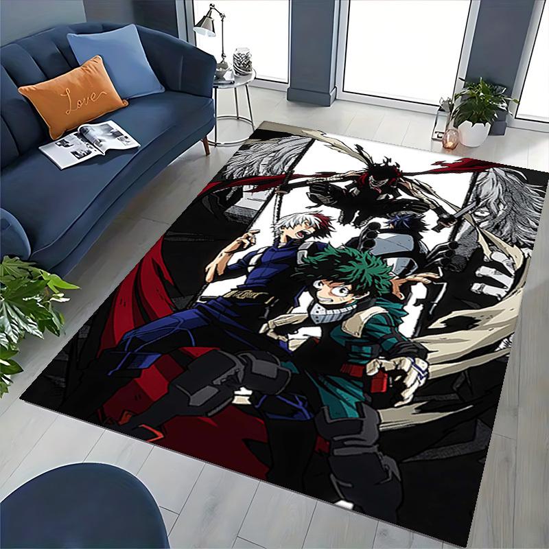 1 Stück My Hero Academia Stuhlmatte - Anime Cartoon Design Büroteppich, Rutschfester Teppich für Schreibtisch, Geeignet für Heimdekoration, Wohnzimmer, Schlafzimmer, Spielzimmer,
