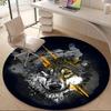1pc Wolf Spirit Office Round Area Rug, Under Office Chairs Bedroom Living Room Home Decor, Room Deco