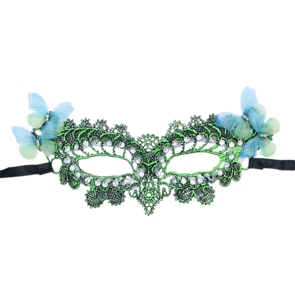 Rhinestones Masquerade Mask Venetians Party Mask Half Face Lace Mask Eye Mask Mardi Gras Mask for Halloween Costume Party