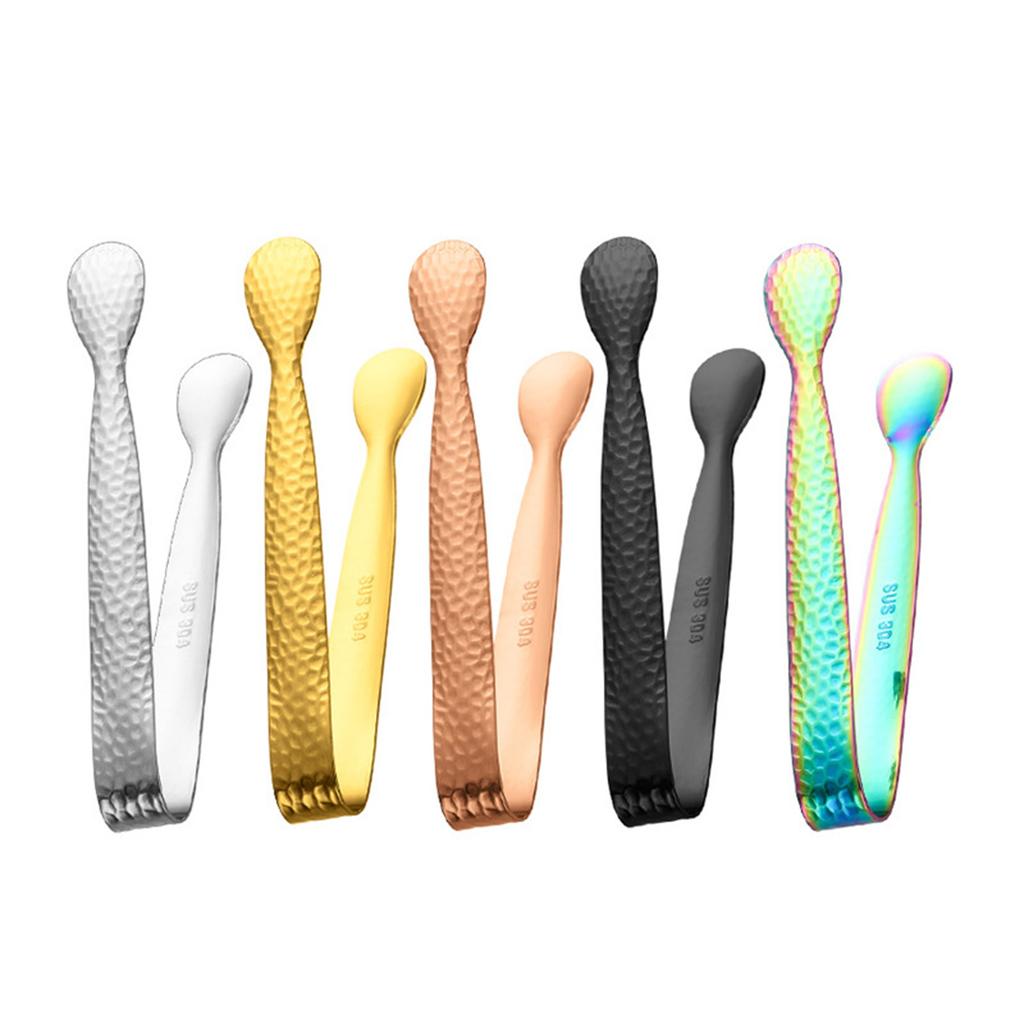 Pakke med 2 Mini Isbiterklyper i Rustfritt Stål Sukkerklyper For Selskaper og Daglig Bruk på Kjøkken eller Bar Isbøtte