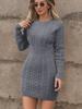 Autumn Winter Casual Slim Mini Dress Fashion Long Sleeve Elasticity Sweater Dresses O-neck Solid Hip-wrapped Knitted Dress Women