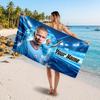 Asciugamano da Spiaggia Personalizzato Erling Haaland, Stampa Testo Nome Personalizzato, Asciugamano Morbido ad Asciugatura Rapida con Logo Calcio, Regalo per le Vacanze