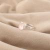 Rose Quartz Gemstone 925 Sterling Silver Ring, Minimalist Promise Ring For Her CZR-18-25