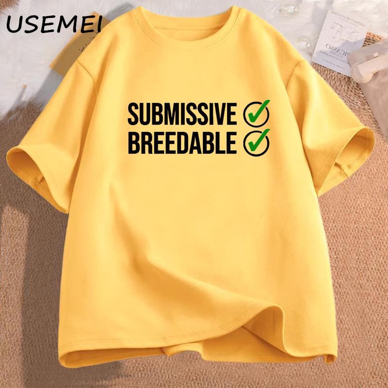 

Submissive T-shirt Funny Humor Men Clothing Cotton Short Sleeves O-neck Summer T Shirts Oversized Streetwear XL