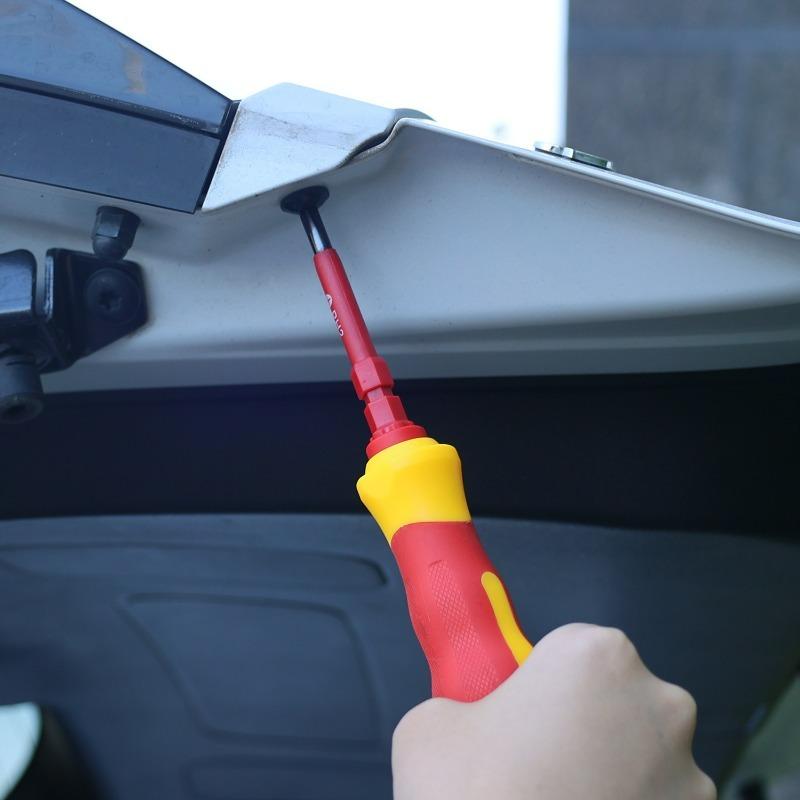 3 in 1 Insulated Screwdriver Set Multi-Purpose Screwdriver Electricians Slotted Cross Screwdriver Bit Tools Car Kit Set PH1/PH2