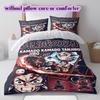 Demon Slayer Modern 3 Piece Anime Duvet Cover,Cartoon Printed Bedding Set,Cool Bedroom Decoration Comforter Cover for Kids_LIAN