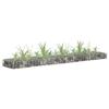 VidaXL Raised Bed with Gabion Planter Gabion Patio Terrace Garden Outdoor Flower Bed Plants Galvanized Steel 145632