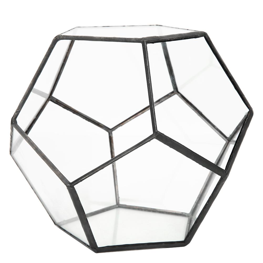 Stilvolle geometrische Form Glas Blumentopf Sukkulenten Pflanze Pflanzer Container Landschaft Dekoration