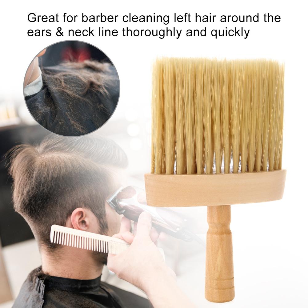 Neck Face Duster Brush Salon Hair Cleaning Wooden Sweep Brush Hair Cut Hairdressing Tool