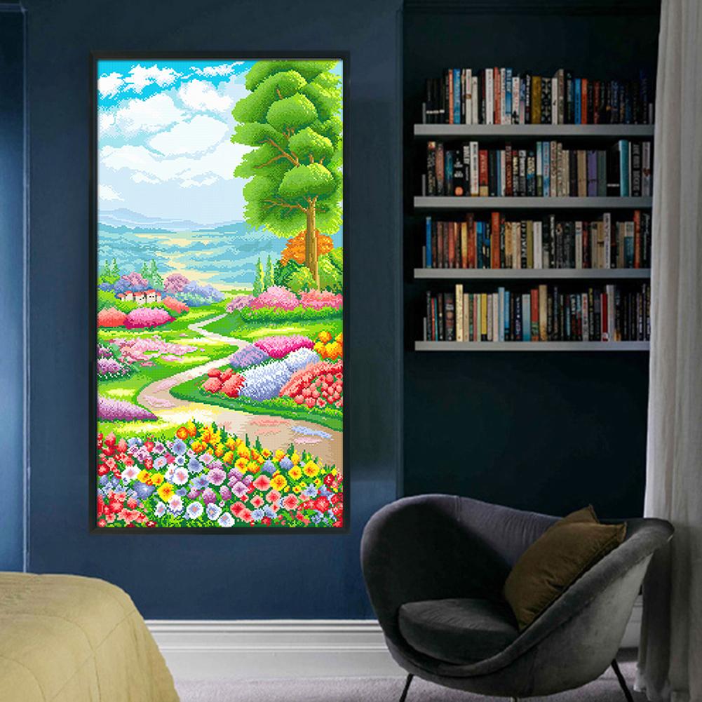 Secret Garden Printed Cross Stitch Kit DIY 11CT Thread Art Needlework Home Decor