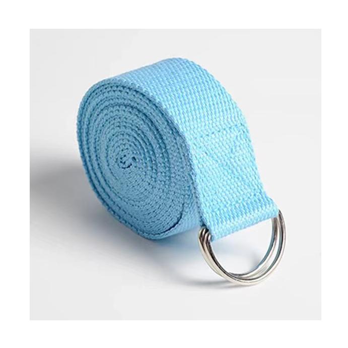 New Premium Custom Print Natural Hot Sell New Design D Ring Pilates Yoga Belt Strap Cotton Custom logo синий