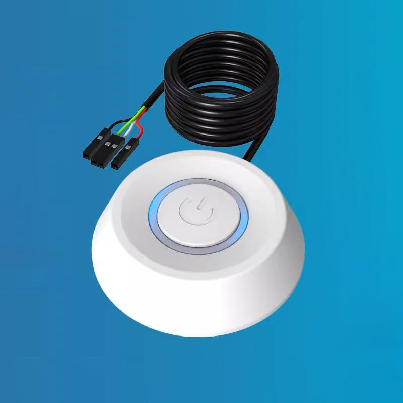 

Кнопка живлення для настільного комп ютера, зовнішня кнопка запуску для материнської плати ПК, кабель-подовжувач 1,8 м, кругла кнопка увімкнення/вимкнення