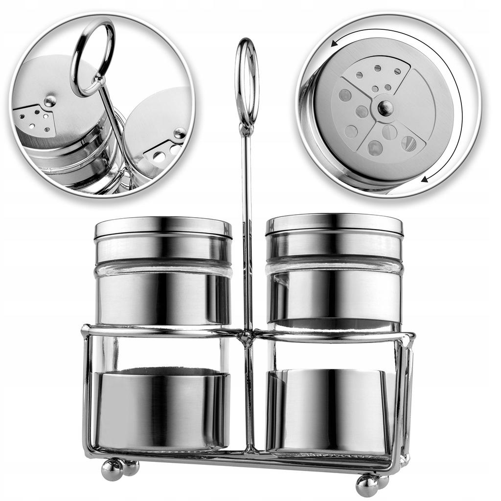 KADAX Przyprawniki Solniczka i Pieprzniczka Ze Stojakiem