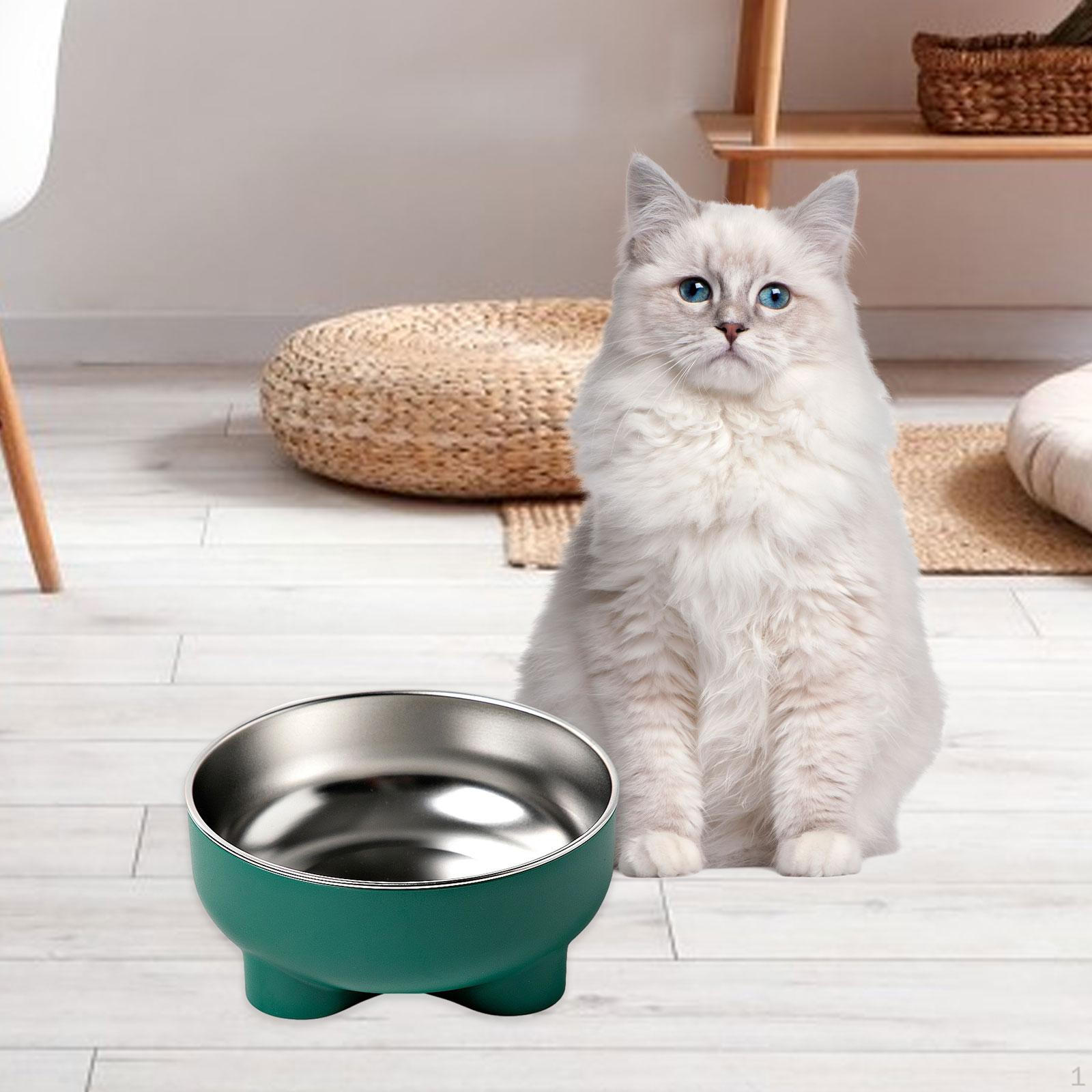 

Миска для кошек, еда и вода, миска для еды и питья, простая, легкая, многофункциональная, прочная, нескользящая Green