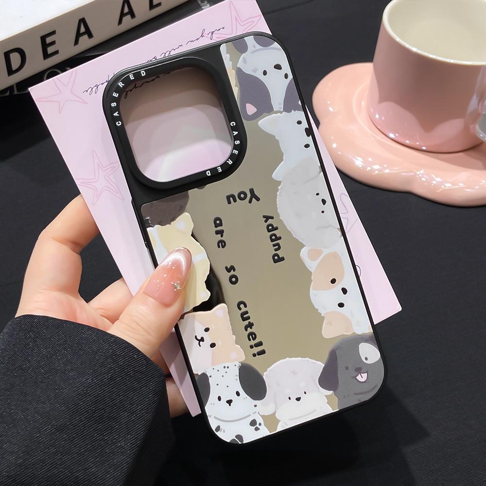Apple 16/17Promax Mirror Cat Mobile Phone Case Is Suitable for the New iPhone13/14 Anti-drop 15 Protective Case.