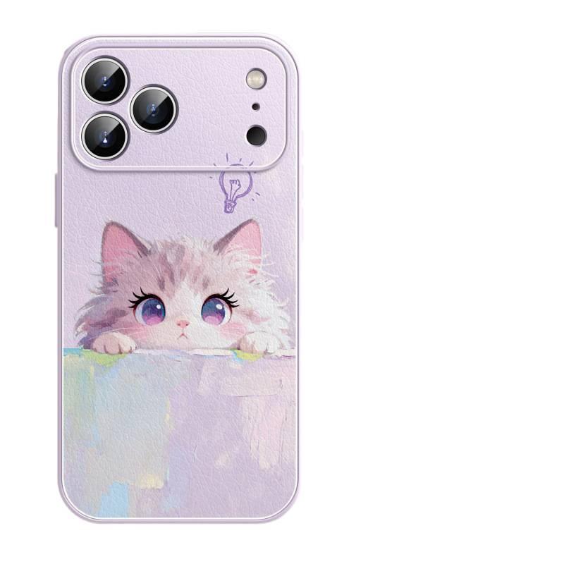 Suitable for Apple 17promax Mobile Phone Case, New iPhone16 Lambskin 15pro All-inclusive Bracket 14pro.