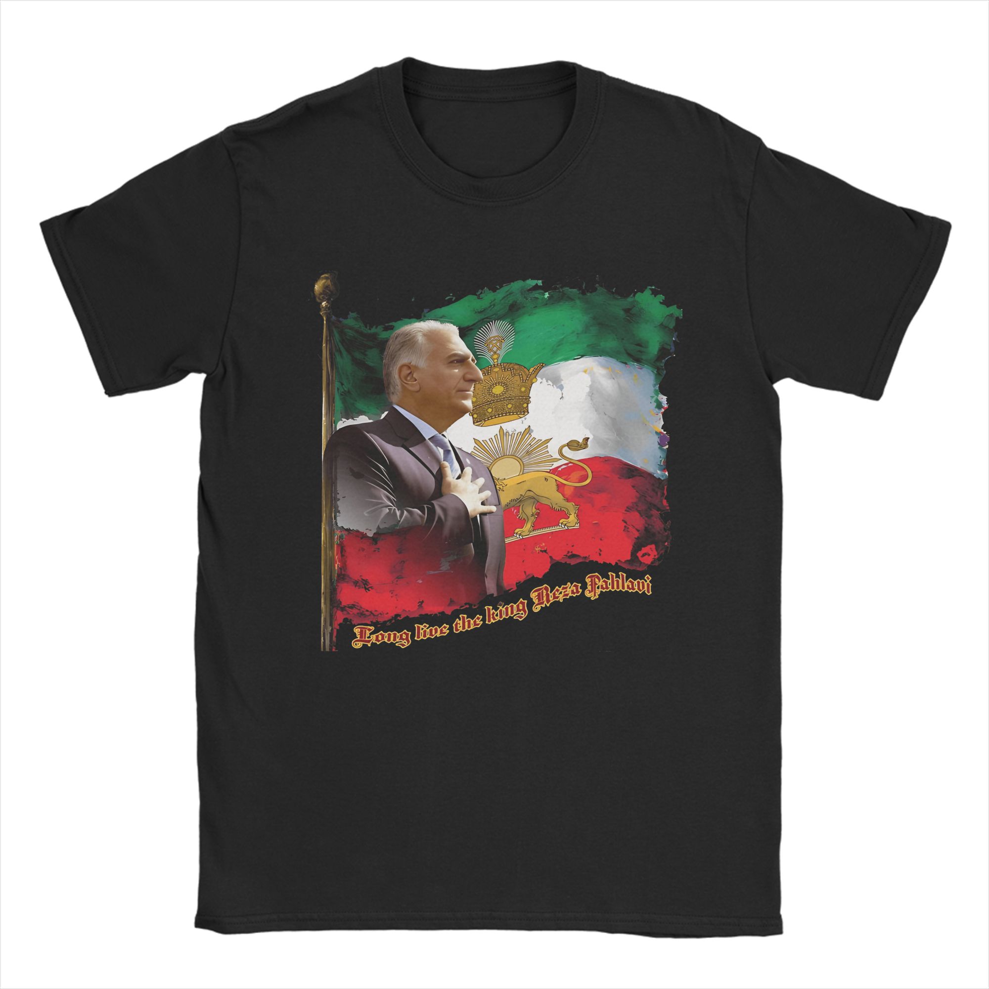 

king Pahlavi T Shirts Unisex Cotton Funny TShirts Round Neck Tees Short Sleeve Clothes Gift Idea 4XL