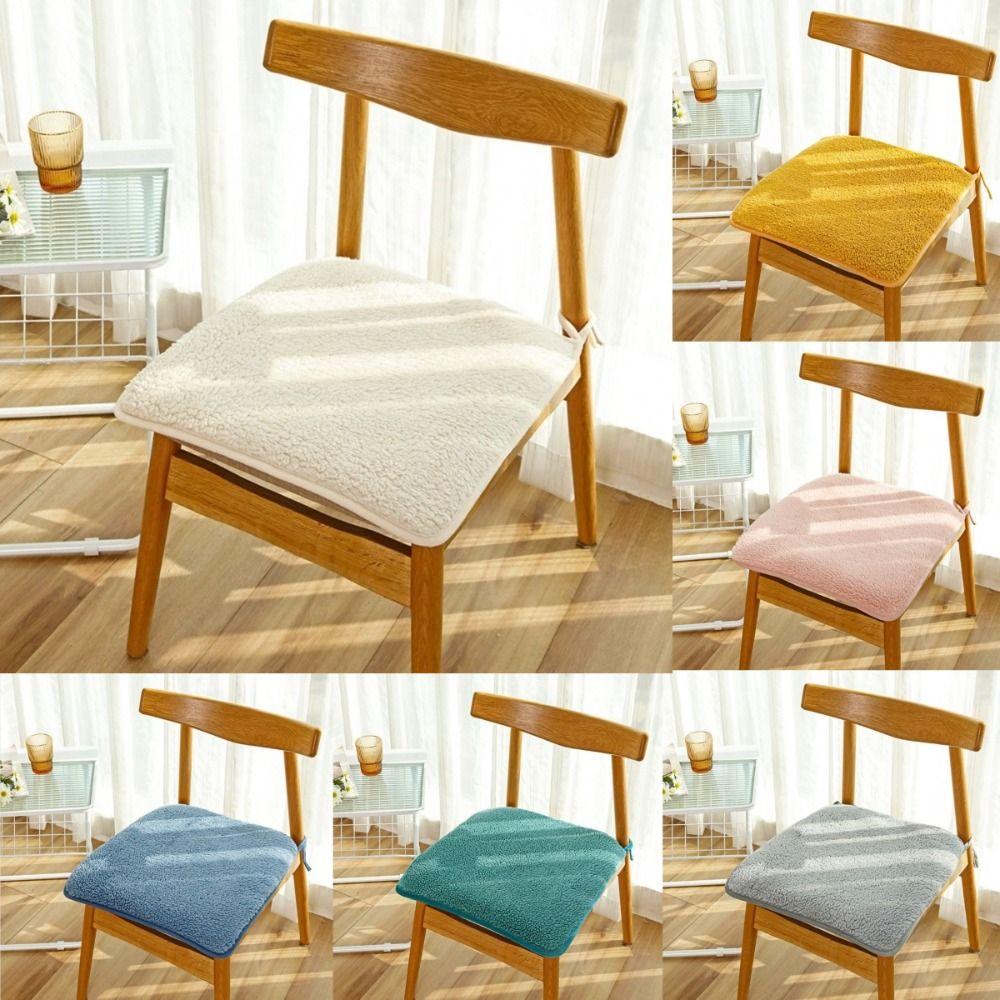 Winter Warm Plush Seat Cushion 40/45cm Car Seat Pad Durable Office Chair Pad