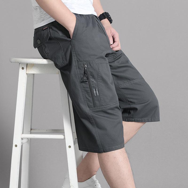 Pantaloncini in Cotone Taglie Forti da Uomo - Traspiranti, Casual da Lavoro