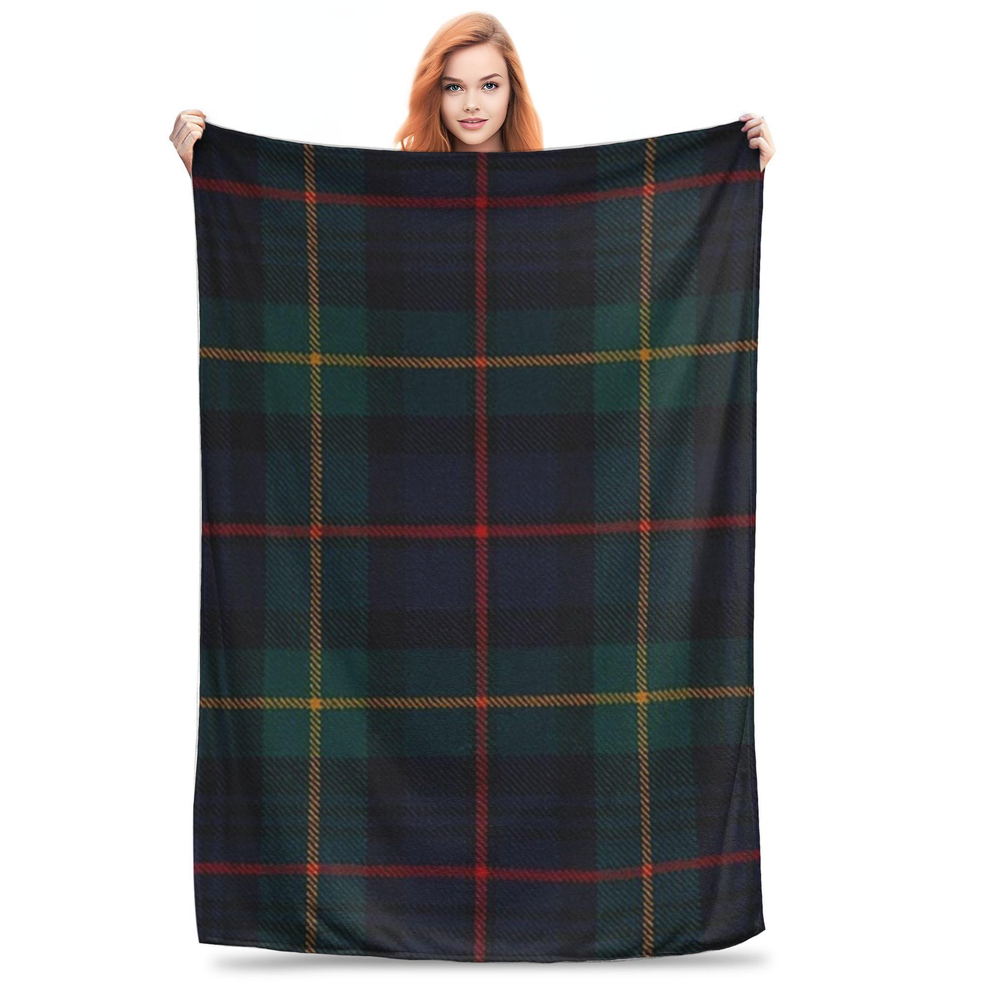 

Farquharson Scottish Tartan Blanket Soft Warm Flannel Throw Blanket Bedspread for Bed Living room Picnic Travel Home Sofa 30x40in