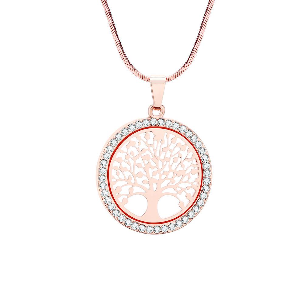 Hot-Selling Life Tree Pendant Necklace - European & American Fashion, Personality Hollow Peace Tree Design