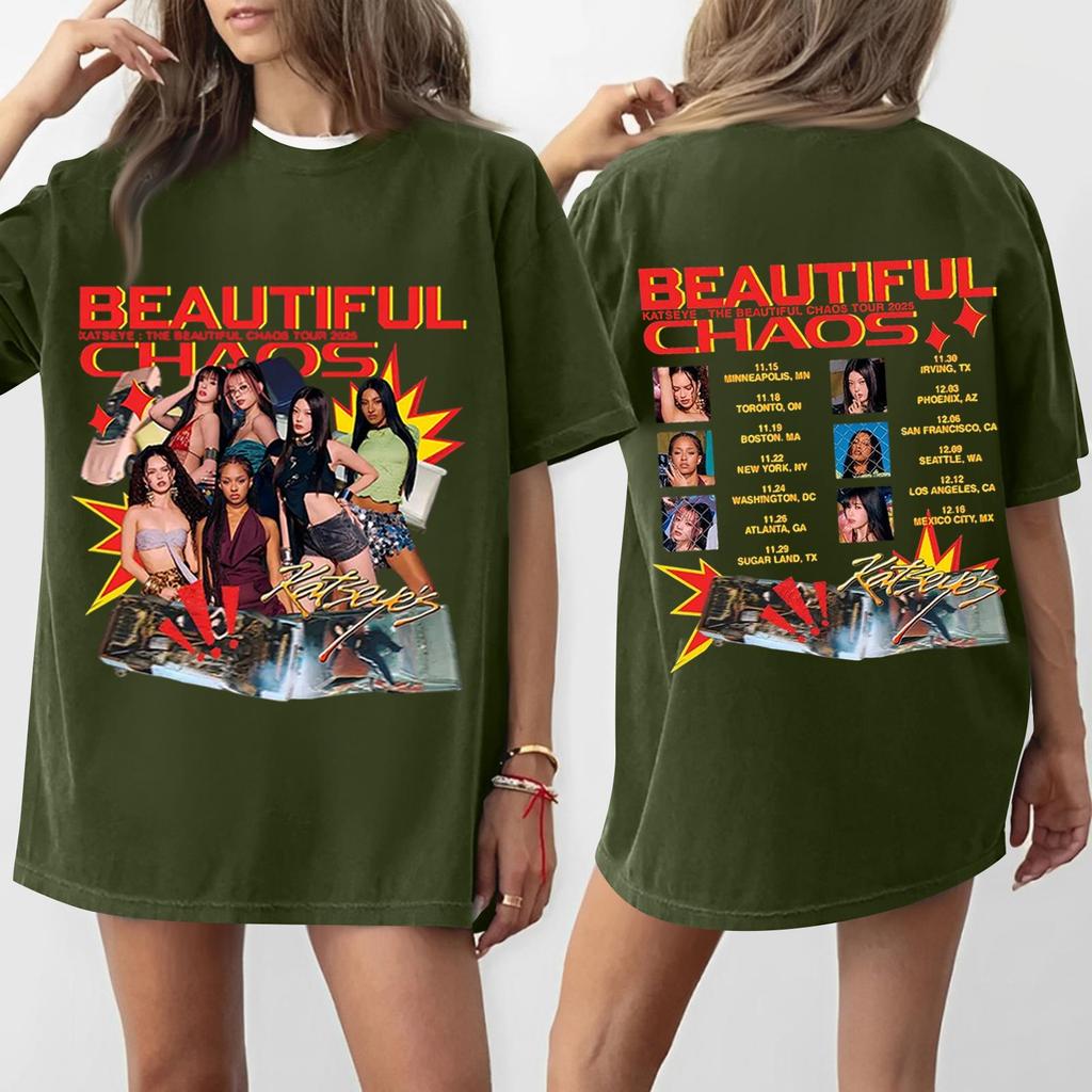 Women's Casual Fashion Round Neck Printed Short Sleeve T-Shirt Top